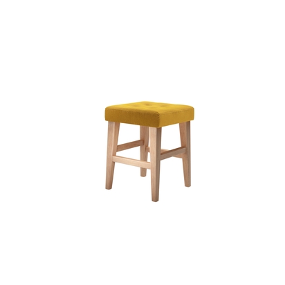 Buttons Short Stool in Butterscotch Cotton Matt Velvet
