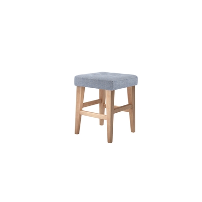 Buttons Short Stool in Uniform House Herringbone Weave