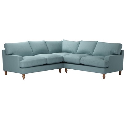 Isla Medium Corner Sofa in Lagoon Brushed Linen Cotton