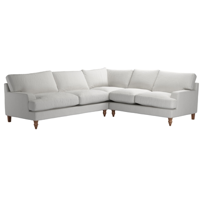 Isla LHF 2.5 Seat w RHF 2 Seat in Alabaster Brushed Linen Cotton