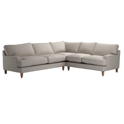 Isla LHF 2.5 Seat w RHF 2 Seat in Stone Brushed Linen Cotton