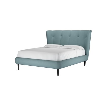 Audrey King Bed in Lagoon Brushed Linen Cotton
