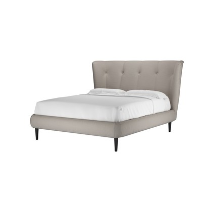 Audrey King Bed in Stone Brushed Linen Cotton
