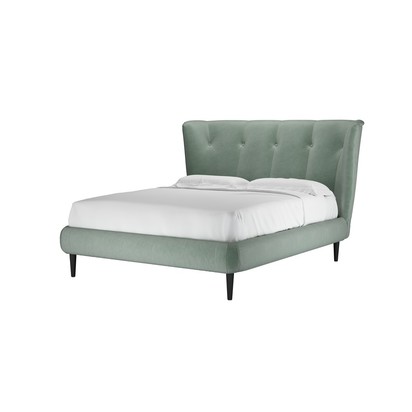 Audrey King Bed in Sage Smart Velvet