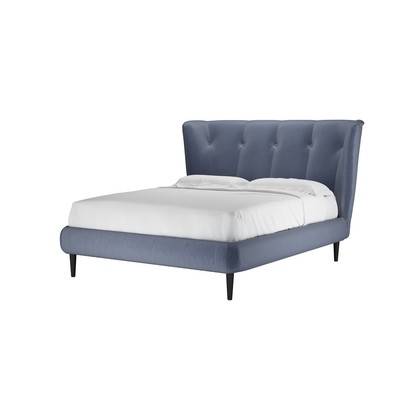 Audrey King Bed in Sapphire Smart Velvet