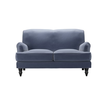 Snowdrop 2 Seat Sofa (breaks down) in Sapphire Smart Velvet