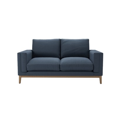 Costello 2 Seat Sofa in Midnight Blue Brushed Linen Cotton