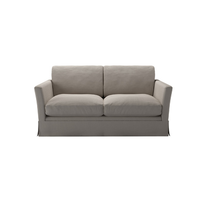Otto 2 Seat Sofa Bed in Stone Brushed Linen Cotton
