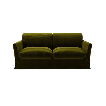 Otto 2.5 Seat Sofa Bed in Olive Cotton Matt Velvet