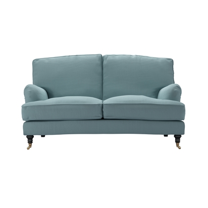 Bluebell 2 Seat Sofa in Lagoon Brushed Linen Cotton