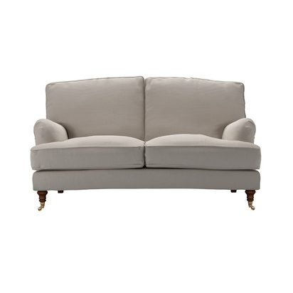 Bluebell 2 Seat Sofa in Stone Brushed Linen Cotton