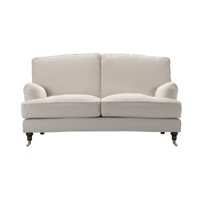 Bluebell 2 Seat Sofa in Taupe Brushed Linen Cotton