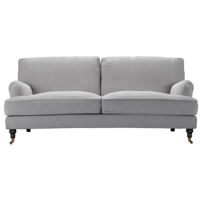 Bluebell 3 Seat Sofa in Cobble Brushed Linen Cotton