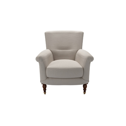 Alderney Armchair in Stone Brushed Linen Cotton