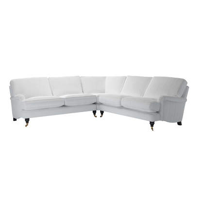 Bluebell Large Corner Sofa in Pumice House Herringbone Weave