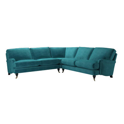 Bluebell Large Corner Sofa in Neptune Smart Velvet