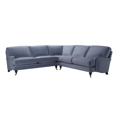 Bluebell Large Corner Sofa in Sapphire Smart Velvet