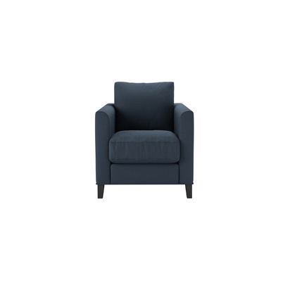 Izzy Armchair in Midnight Blue Brushed Linen Cotton