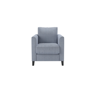 Izzy Armchair in Uniform House Herringbone Weave