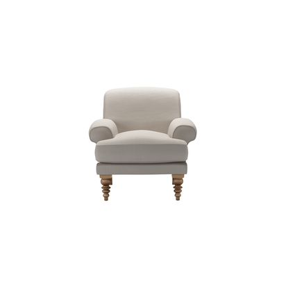 Saturday Armchair in Stone Brushed Linen Cotton