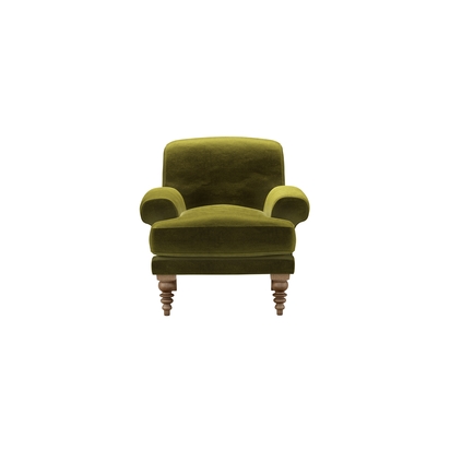 Saturday Armchair in Olive Cotton Matt Velvet