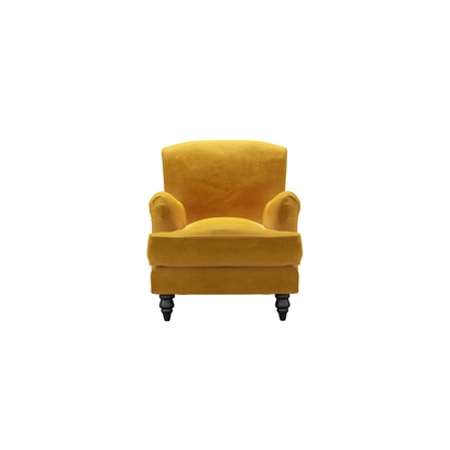 Snowdrop Small Armchair in Butterscotch Cotton Matt Velvet