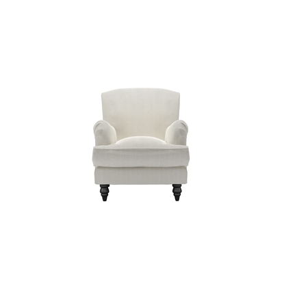 Snowdrop Small Armchair in Clay House Herringbone Weave
