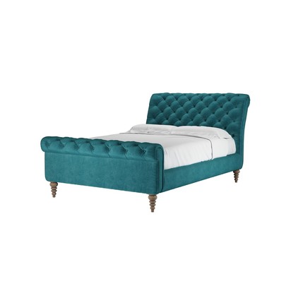 Knightsbridge Double Bed in Neptune Smart Velvet