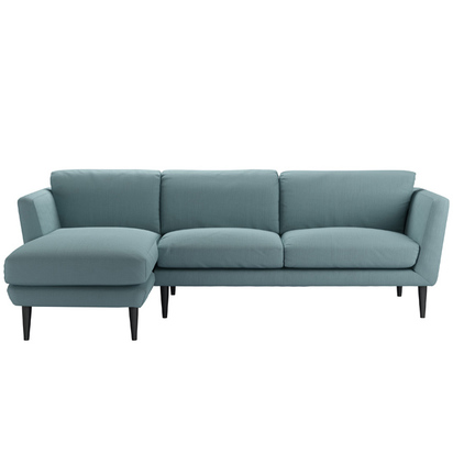 Holly Medium LHF Chaise Sofa in Lagoon Brushed Linen Cotton