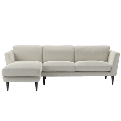 Holly Medium LHF Chaise Sofa in Clay House Herringbone Weave