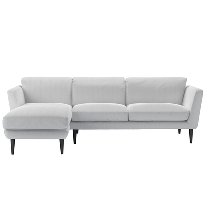Holly Medium LHF Chaise Sofa in Pumice House Herringbone Weave