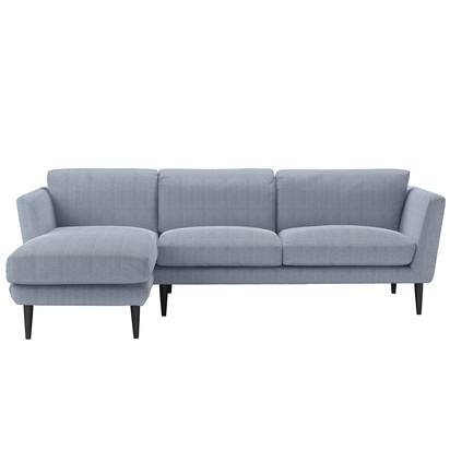 Holly Medium LHF Chaise Sofa in Uniform House Herringbone Weave