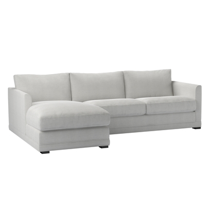 Aissa Medium LHF Chaise Sofa in Pumice House Basket Weave