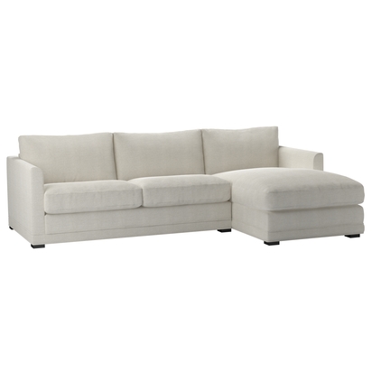 Aissa Medium RHF Chaise Sofa in Clay House Basket Weave