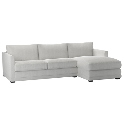 Aissa Medium RHF Chaise Sofa in Pumice House Basket Weave
