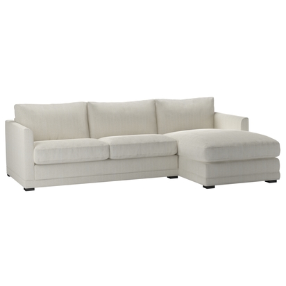 Aissa Medium RHF Chaise Sofa in Clay House Herringbone Weave