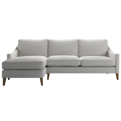 Iggy Medium LHF Chaise Sofa in Alabaster Brushed Linen Cotton
