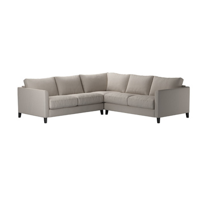 Izzy Small Corner Sofa in Stone Brushed Linen Cotton