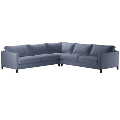 Izzy Large Corner Sofa in Sapphire Smart Velvet