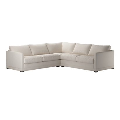 Aissa Medium Corner Sofa in Taupe Brushed Linen Cotton