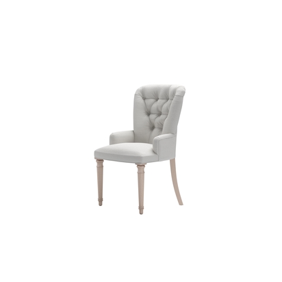 Sinclair Dining Chair in Alabaster Brushed Linen Cotton