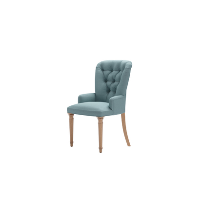 Sinclair Dining Chair in Lagoon Brushed Linen Cotton