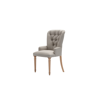 Sinclair Dining Chair in Stone Brushed Linen Cotton