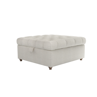 Valentin Medium Square Storage Footstool in Clay House Basket Weave