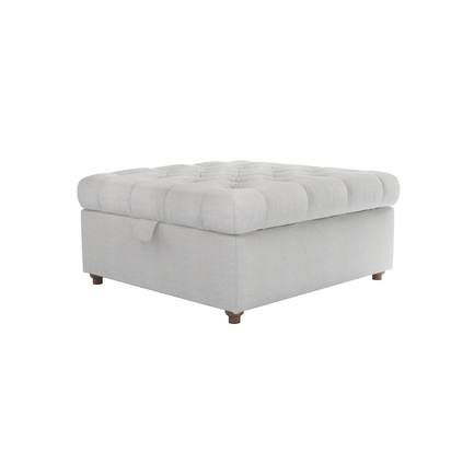 Valentin Medium Square Storage Footstool in Pumice House Basket Weave