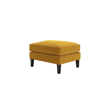 Iggy Medium Rectangular Footstool in Butterscotch Cotton Matt Velvet