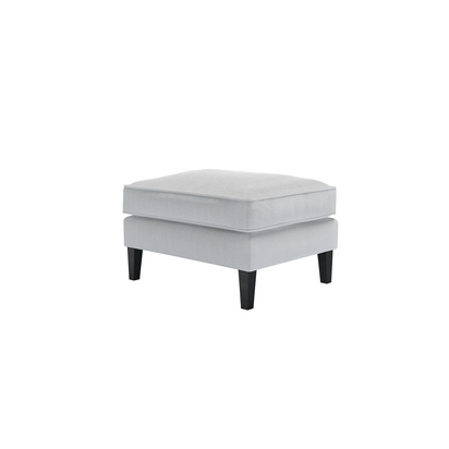 Iggy Medium Rectangular Footstool in Pumice House Herringbone Weave