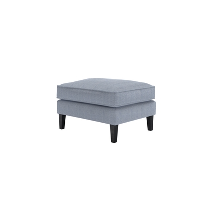 Iggy Medium Rectangular Footstool in Uniform House Herringbone Weave