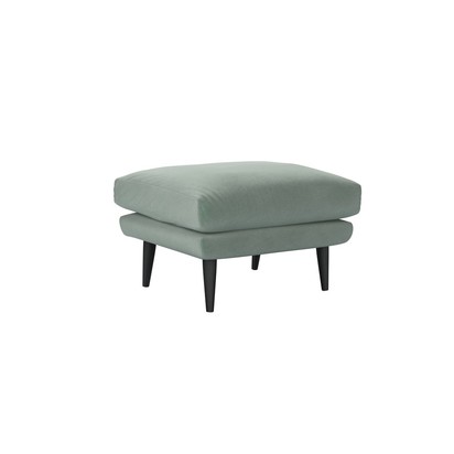 Holly Medium Rectangular Footstool in Sage Smart Velvet