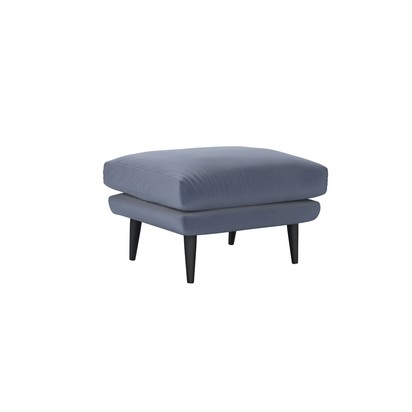 Holly Medium Rectangular Footstool in Sapphire Smart Velvet